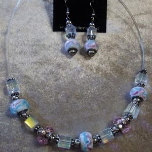 Necklace and earrings